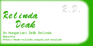 relinda deak business card
